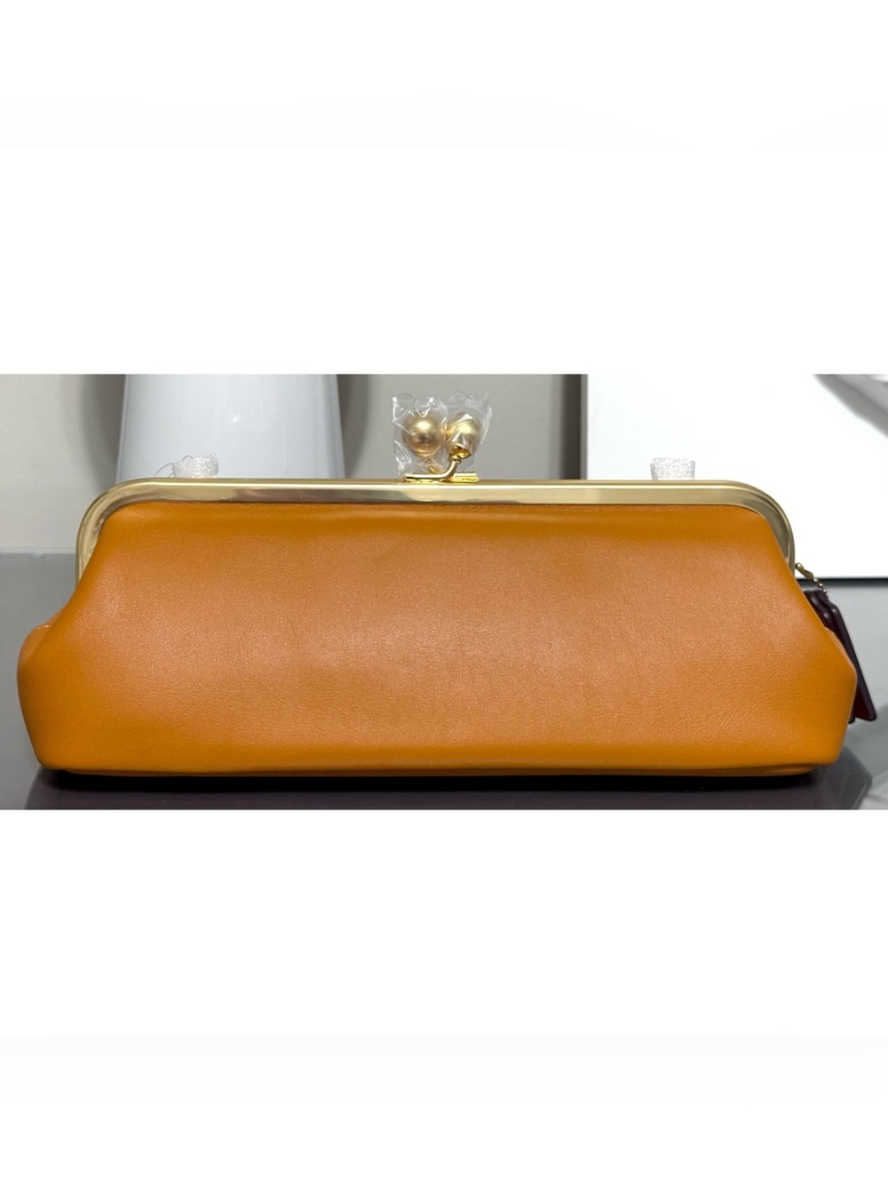 COACH Kisslock Frame Bag 30, SAFFRON